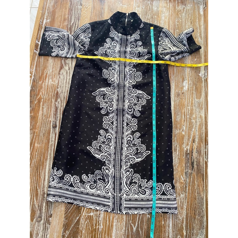 BOGO Rachel Roy Black & white Paisley dress XS EUC - Picture 3 of 11